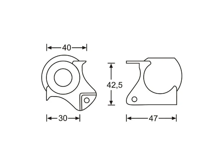 Adam Hall Hardware 41261 - Ball Corner medium cranked 30 mm 